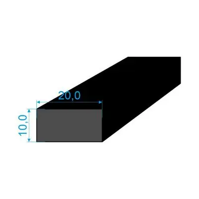 Ověřený 0596120 Pryžový profil 10x20mm, EPDM 70°Sh obdélníkový